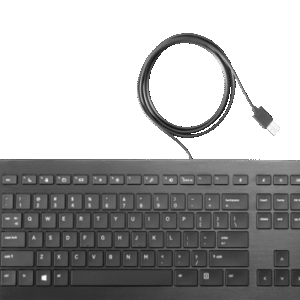 HP KU-1469 Wired USB Desktop Keyboard (Black) - Refurbished with 6-Month Warranty