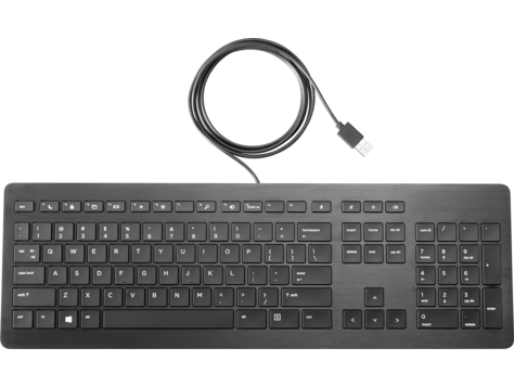 HP KU-1469 Wired USB Desktop Keyboard (Black) - Refurbished with 6-Month Warranty