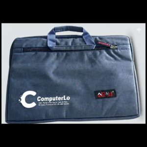 Computerlo Premium Laptop Bag | Grey-Blue Water Resistant Sleeve with Handle, Pocket & Adjustable Shoulder Strap